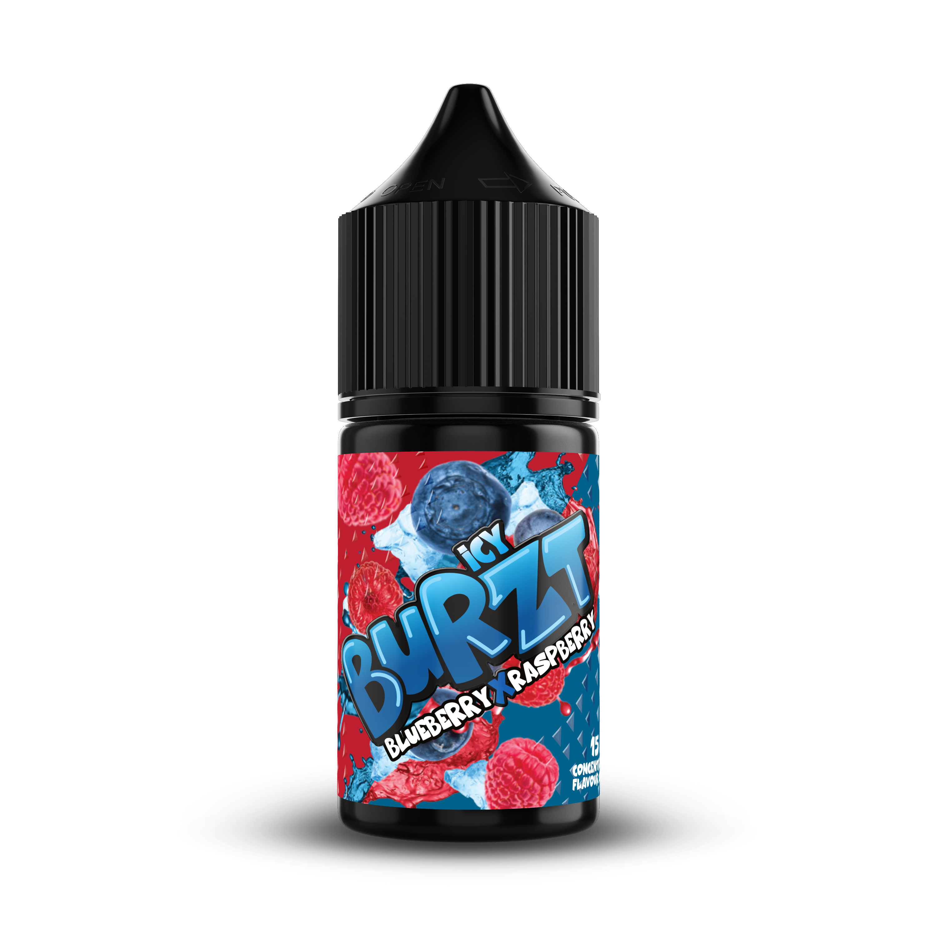 BURZT Blueberry Raspberry Ice Longfill Flavour Shot 15ml Vaperite