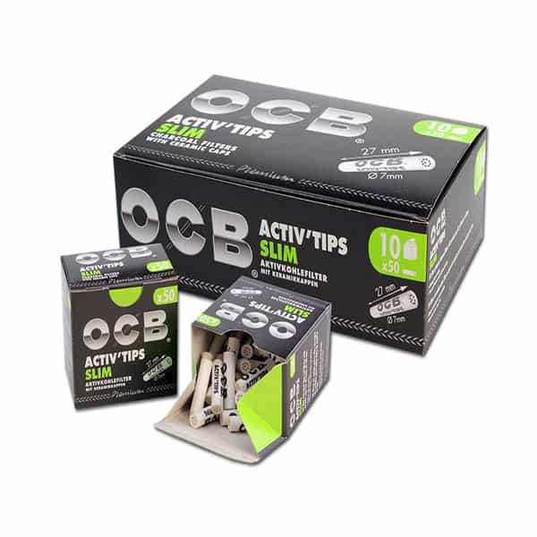 OCB Active Tips Slim Activated Charcoal Filters Vaperite