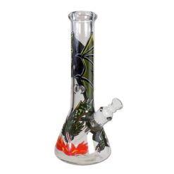 Black Leaf - Hand Painted Glass Bong Ice - Smaug