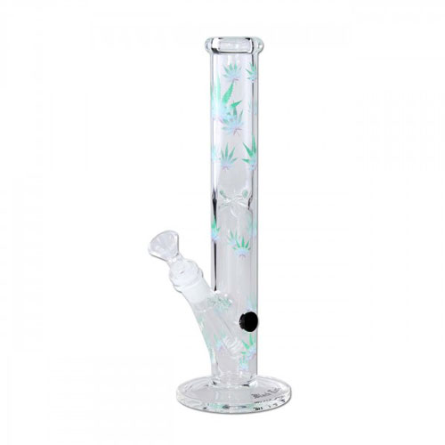 Black Leaf - Pastel Leaves Cylinder Bong Ice