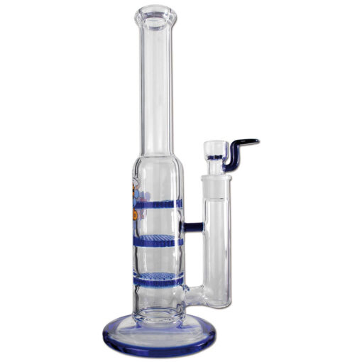 Black Leaf - Glass Bong with Triple HoneyComb Prec